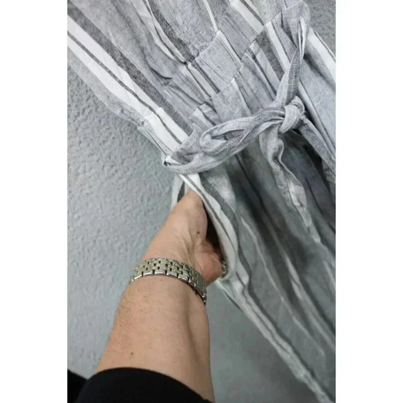 Cloth and Stone Anthropologie Linen Blend Wide Leg Jumpsuit-Size Small-Open Back - Picture 4 of 10